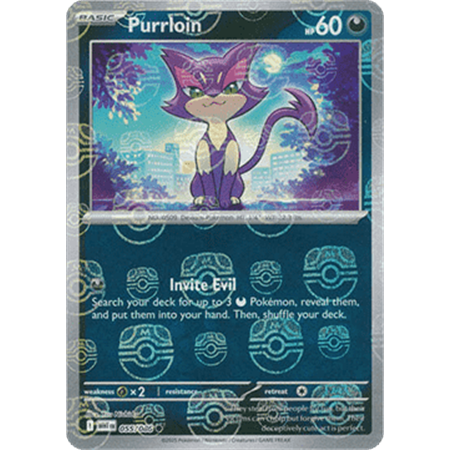 WHT 055 - Purrloin - MasterBall Reverse Holo