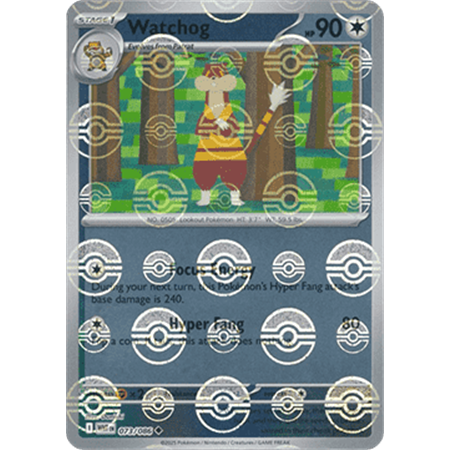 WHT 073 - Watchog - PokeBall Reverse Holo