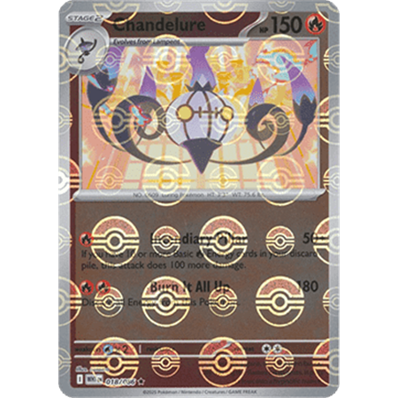 WHT 018 - Chandelure - PokeBall Reverse Holo