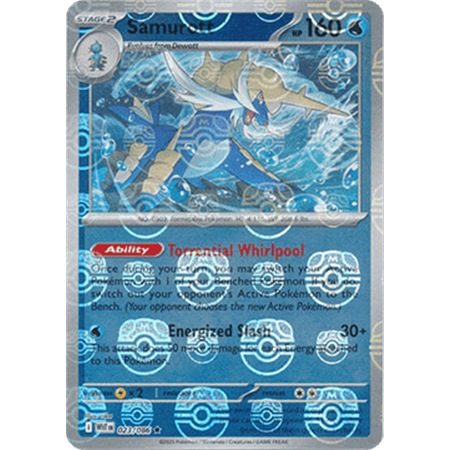 WHT 023 - Samurott - MasterBall Reverse Holo