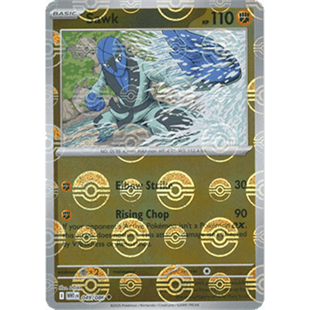 WHT 049 - Sawk - PokeBall Reverse Holo