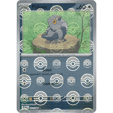 BLK 071 - Pidove - PokeBall