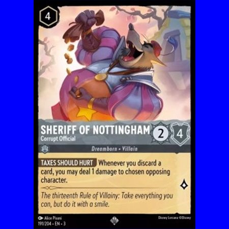 3INK 191 - Sheriff of Nottingham - Corrupt Official - Foil