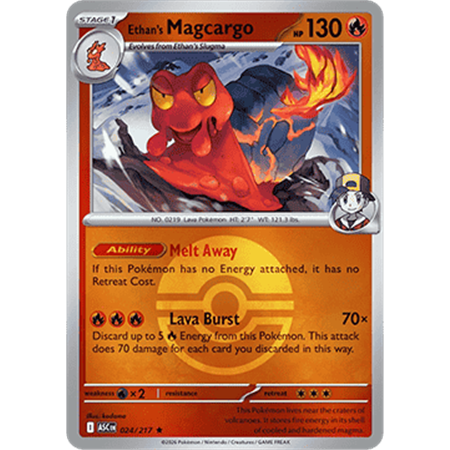 ASC 024 - Ethan's Magcargo - PokeBall