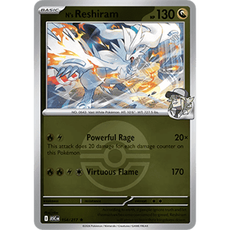 ASC 154 - N's Reshiram - PokeBall