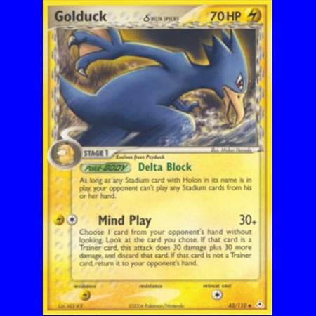 HP 043 - Golduck Delta Species - Reverse Holo