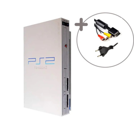 Playstation 2 Silver Phat console met originele lens.