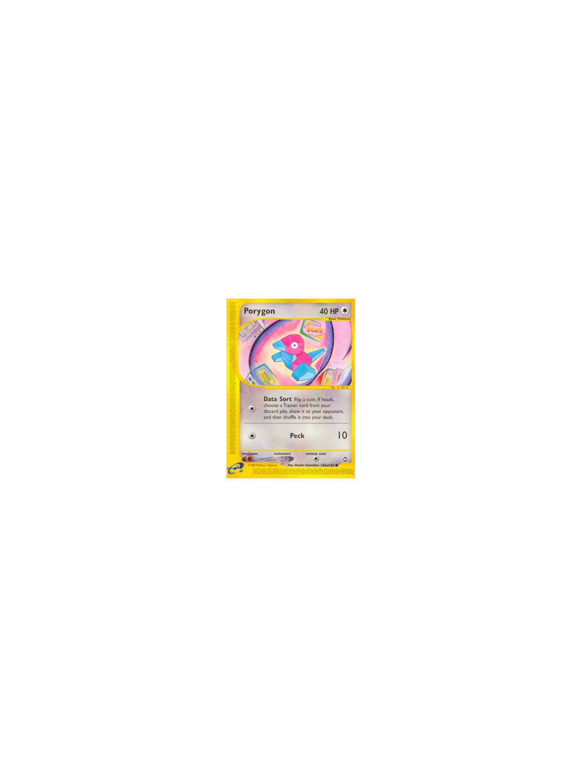 AQ 103a - Porygon - Reverse Holo