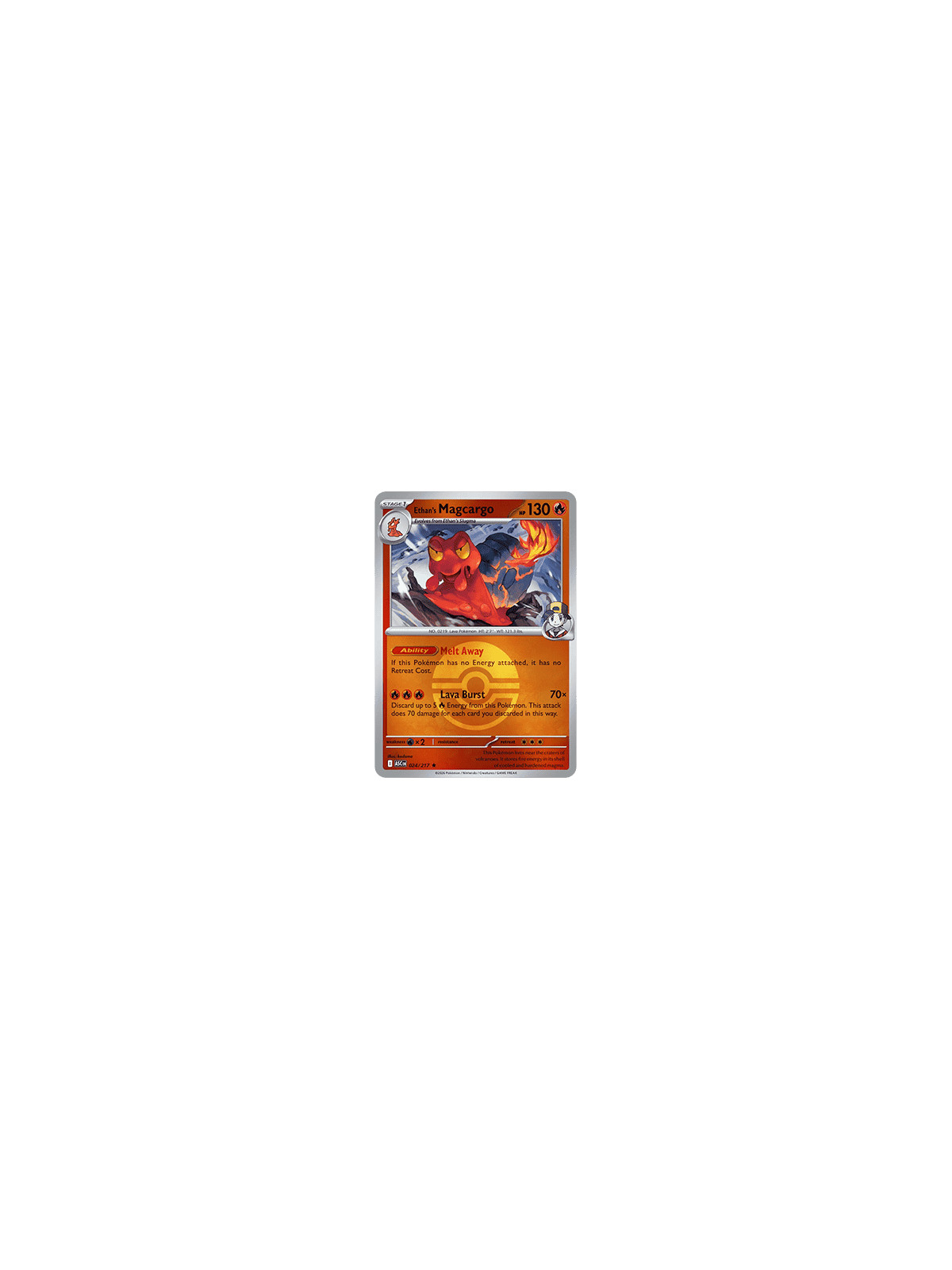 ASC 024 - Ethan's Magcargo - PokeBall