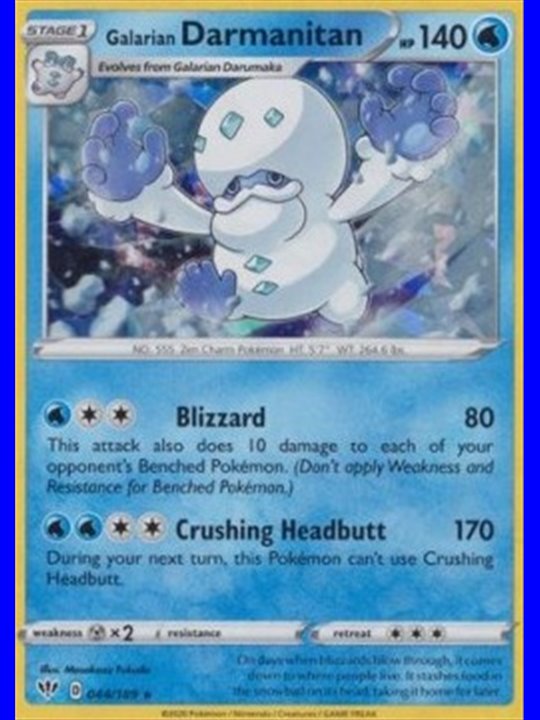 DAA 044 - Galarian Darmanitan - Cracked Ice Holo