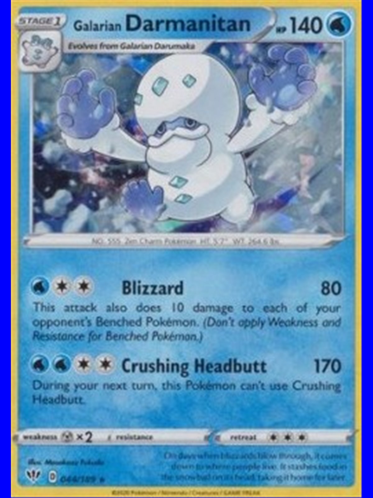 DAA 044 - Galarian Darmanitan - Cracked Ice Holo
