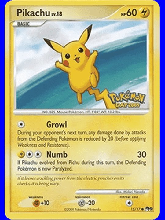 POP9 015 - Pikachu Lv.18 - Pokemon Day