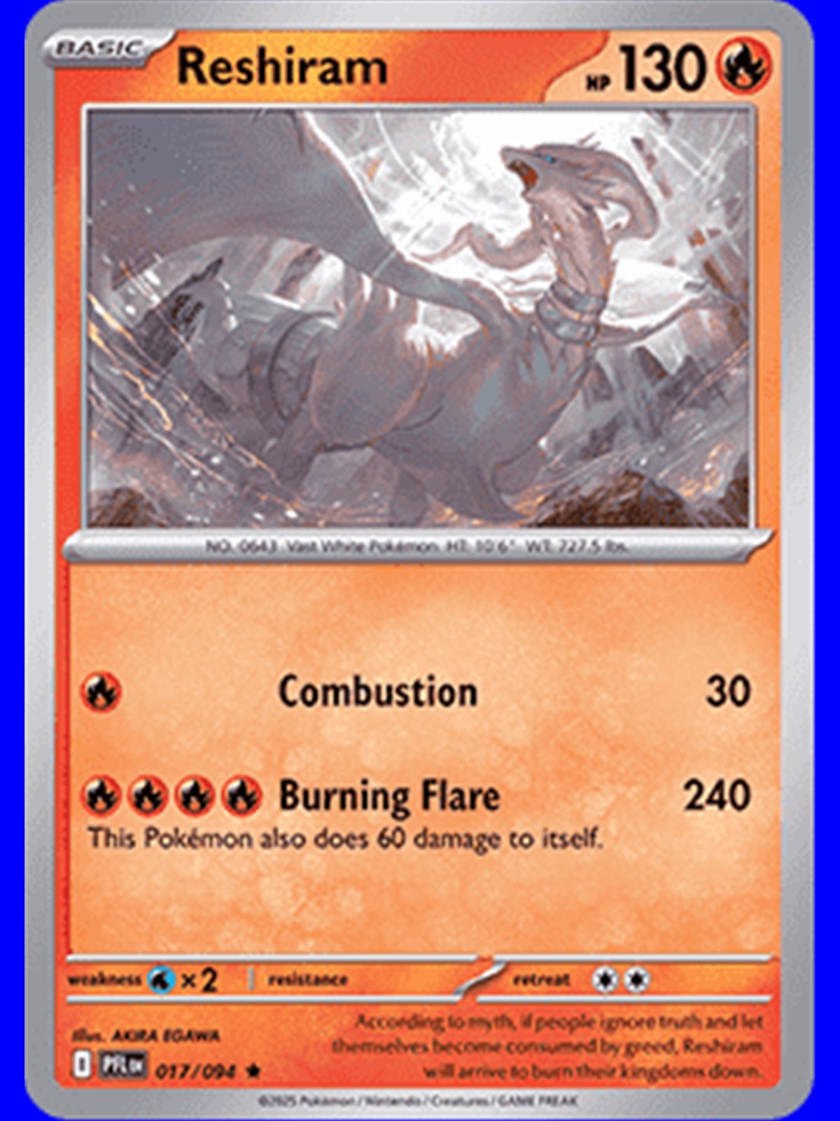 PFL 017 - Reshiram - Holo