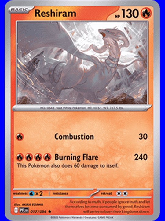 PFL 017 - Reshiram - Reverse Holo
