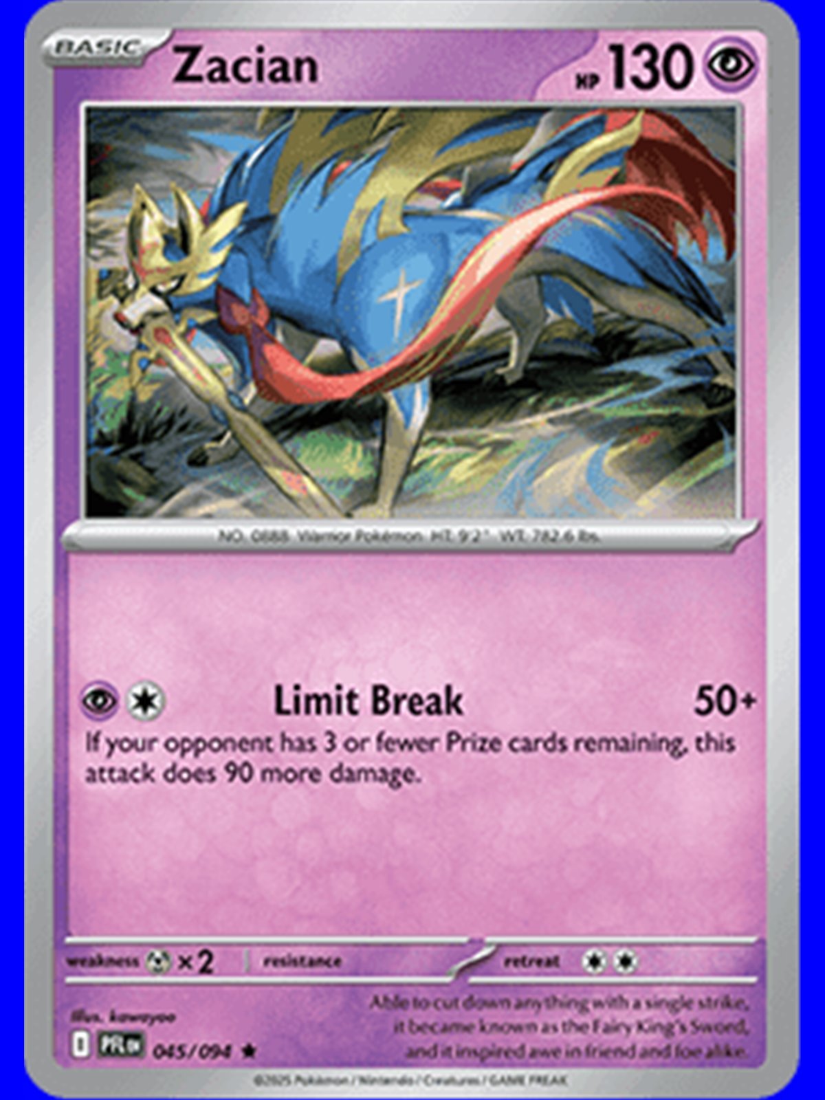 PFL 045 - Zacian - Reverse Holo