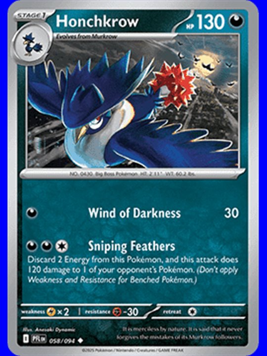 PFL 058 - Honchkrow - Reverse Holo