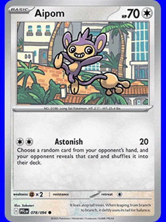 PFL 078 - Aipom - Reverse Holo