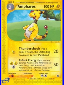 AQ 001 - Ampharos - Reverse Holo