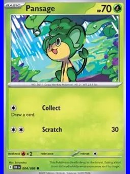 BLK 004 - Pansage - Reverse Holo