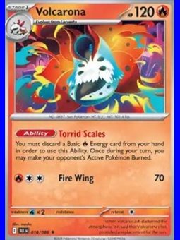 BLK 016 - Volcarona - Reverse Holo