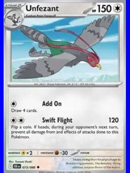 BLK 073 - Unfezant - Reverse Holo
